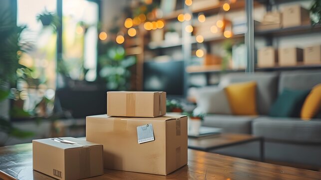 Home based Online Business Entrepreneur Managing E commerce from Home Office