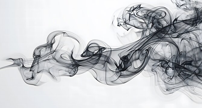 black smoke swirls with abstract design


