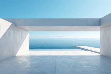 Obraz premium Modern buildings by the lake. Empty architectural background. 