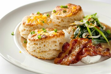 Gourmet Orange-Ginger Biscuits and Scallion-Pork Sausage Gravy Meal