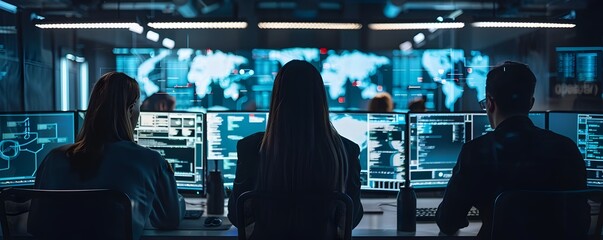 Corporate Cybersecurity Team Conducting Live Hacking Simulation for Client Training