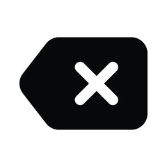 Obraz premium Backspace button icon, user interface vector design