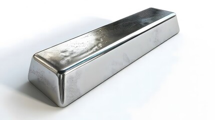 Old Rusty Nickel Bar on White Background: Metal Decay and Science