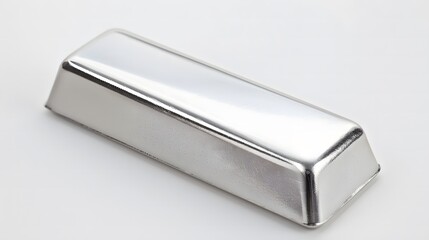 Shiny Metal Nickel Bar on White Background