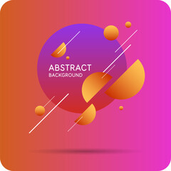 Abstract geometric background. The poster with the flat figures. Vector illustration.