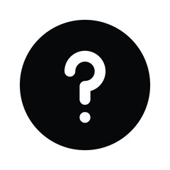 Question mark sign solid vector in trendy style