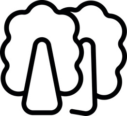 Modern and contemporary abstract monochrome trees illustration with minimalist line art design. Ecofriendly nature symbol. And serene woodland atmosphere