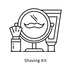 Shaving Kit Vector Filled  outline Design illustration. Symbol on White background EPS 10 File