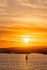 Sunset walking around Trearddur bay Anglesey