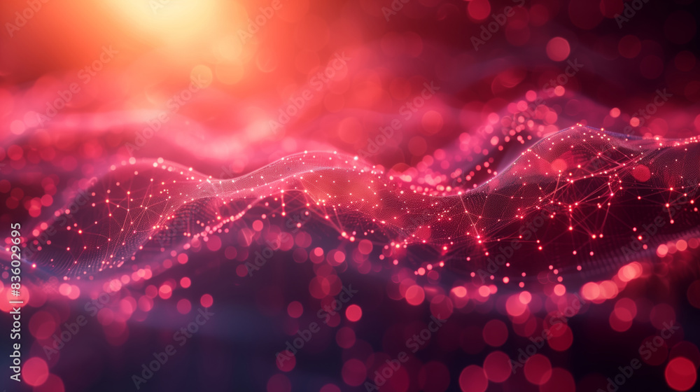 Poster a wave of light, blurred and dynamic, captures movement and energy in a mesmerizing display.