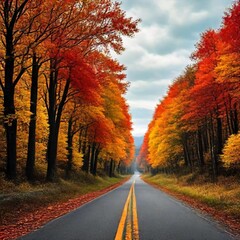 road in autumn