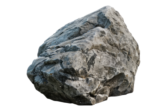 Boulder stone isolated on transparent background