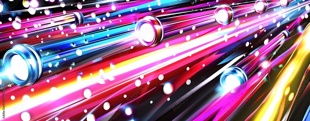 Aufkleber highspeed data transfer speed in abstract digital art style