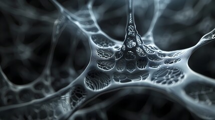 Naklejka premium Intricate Neural Network of Interconnected Neurons and Synaptic Transmission