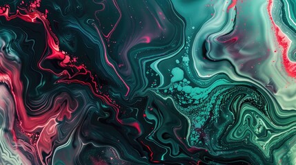 Vibrant Background Design with Marbled Green Red and Blue Effects