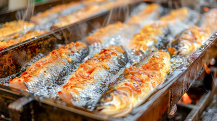 Exquisite Culinary Delight Gourmet Fish with Lemon and Fresh Herbs, Perfectly Prepared for Upscale Dining Experiences Wallpaper Digital Art Poster Brainstorming Map Magazine Background Cover