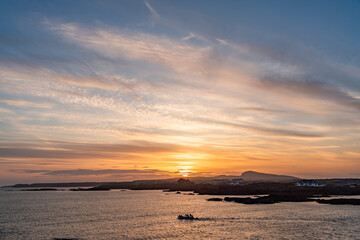 Sunset walking around Trearddur bay Anglesey