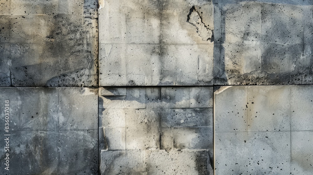 Poster smooth and attractive surface of concrete block presented against a background
