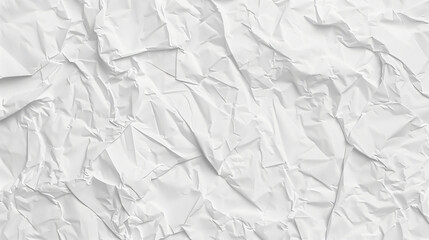 High-resolution image of a seamless, crumpled white paper texture for design use