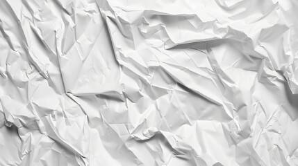 Obraz premium Detailed white crinkled paper texture, ideal for backgrounds and overlays