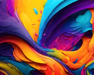 Abstract dynamic colorful wavy background