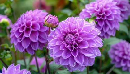 Obraz premium Summer Splendor: A Vibrant Purple Bloom in Full Bloom