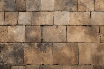 Naklejka premium Processed collage of ancient yellow block wall texture. Background for banner, backdrop or texture