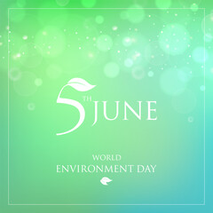5 june international world environment day concept design vector illustration