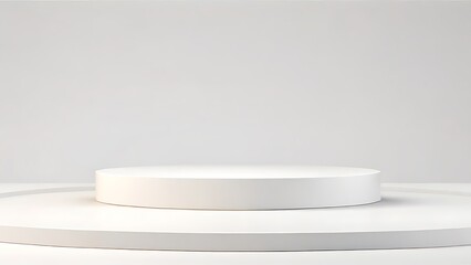 A 3D-rendered vector abstract background featuring a podium designed for showcasing products, offering a versatile and visually appealing platform for presentations and displays.