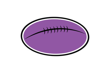 American Football badge logo vector - Rugby logo with white background