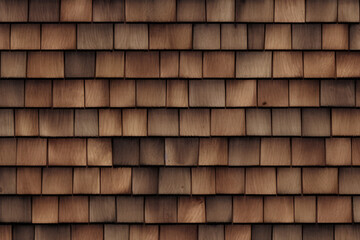 Processed collage of wooden roof shingles texture. Background for banner, backdrop or texture