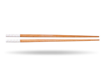 Wood sticks for meai on a white isolated background