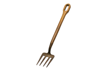 Gardening fork isolated on transparent background