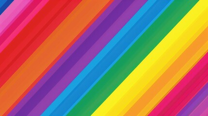 Obraz premium A bold and bright LGBT rainbow stripe background with a large, open space for text, perfect for banners and flyers
