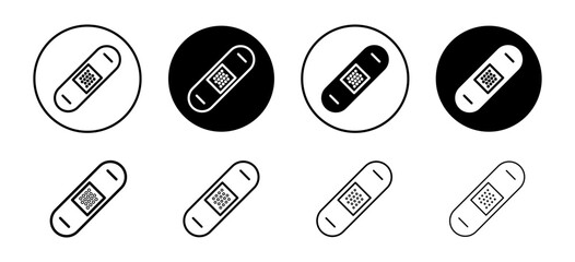 Medical patch icon vector set collection for web