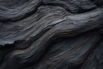 Processed collage of old black tree bark surface texture. Background for banner, backdrop