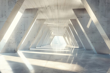 Empty hall of modern architectures 
