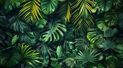 Palm leaf concept background