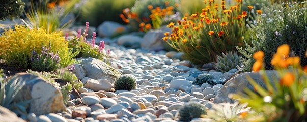 Drought Resistant Garden Showcasing Water Conservation Techniques for Sustainable Living