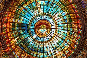 Colorful Dome: Palau Trousers Hall in Barcelona