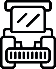 Black and white vector icon of a contemporary office printer. Perfect for design and tech concepts