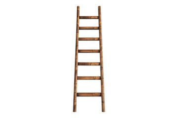 Wooden ladder isolated on transparent background