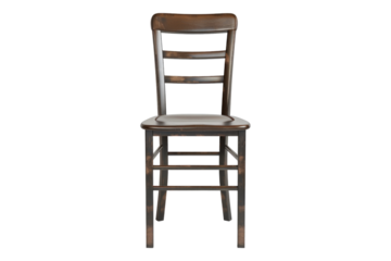 Modern ladder back chair isolated on transparent background