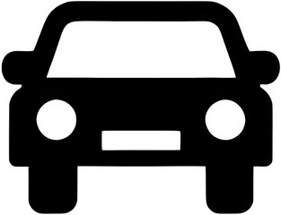 A front-view car pictogram