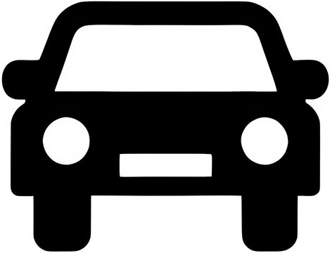 recommend clip art: A front-view car pictogram