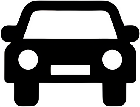 A front-view car pictogram