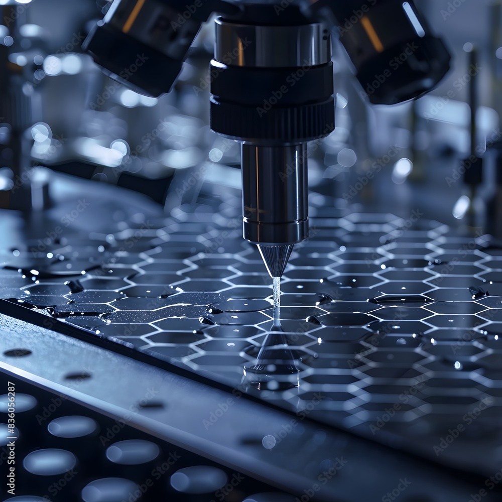 Poster advanced materials lab testing graphene applications in electronics and energy storage