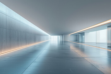 Empty hall of modern architectures 
