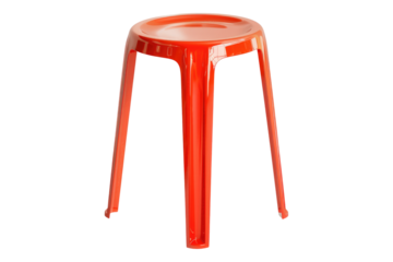 Plastic stool isolated on transparent background