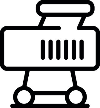 recommend clip art: Black and white vector illustration icon representing a paper document shredder